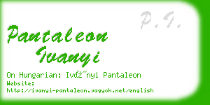 pantaleon ivanyi business card